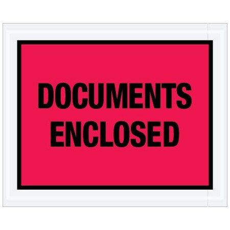 Bsc Preferred 4-1/2 x 5-1/2'' Red ''Documents Enclosed'' Envelopes, 1000PK BUY00029672